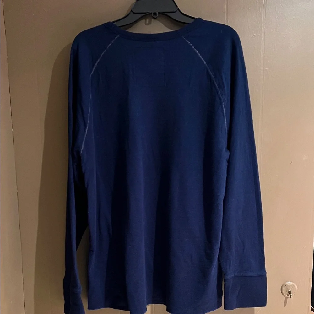 American Eagle Men’s Long Sleeved Graphic  1977 Shirt in Dark Blue Sz XXL